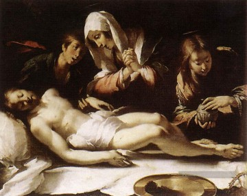 baroque Tableau Peinture - Lamentation sur les morts Christ italien Baroque Bernardo Strozzi